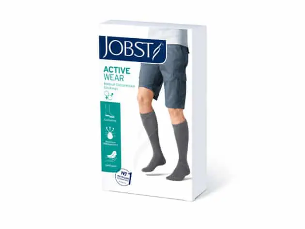Available in black or white Jobst Active socks are thick and comfortable
