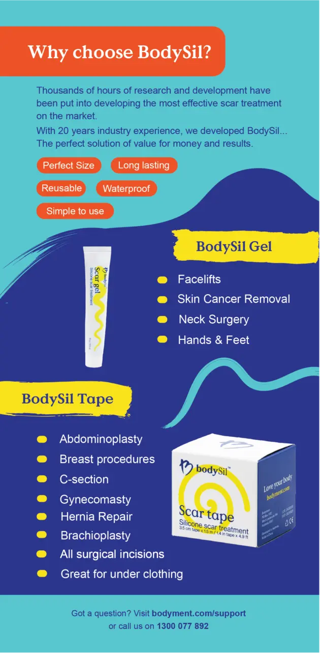 BodySil Australia's best Silicone Scar Therapy Treatment