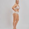 Leonisa front fastening posture bra and instant butt lift panties. both in beige. Stage 1 bra for all breast surgeries.