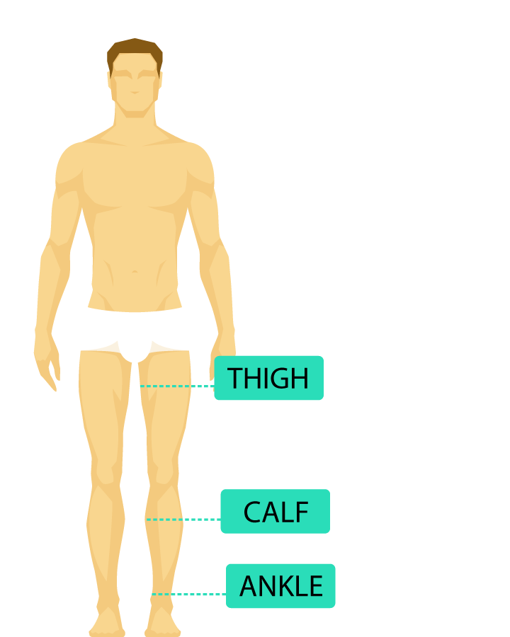 where to measure compression socks and stockings