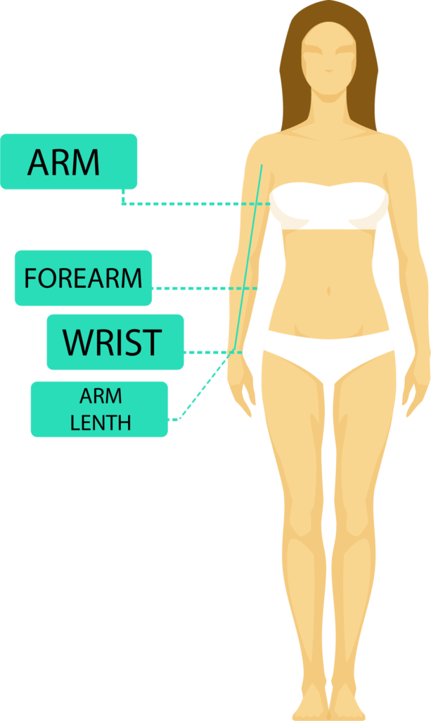 Where to take arm sleeve measurements