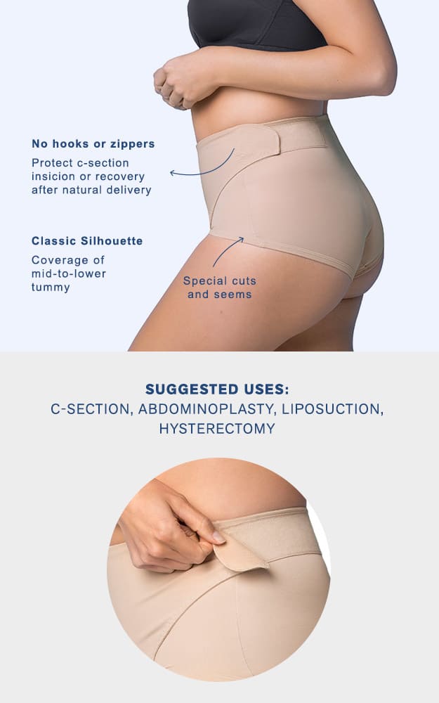 Tummy Tuck Compression Garment - Adjustable Post Op Panty