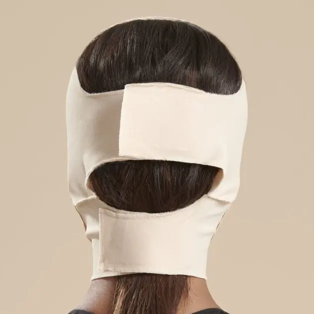 Longer neck face mask with velcro closure